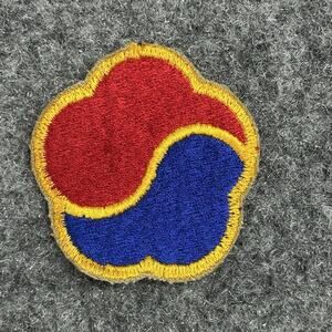 ORIGINAL 1970’s US ARMY 19th SUPPORT Bde COMMAND PATCH - Vintage Rare Red Blue